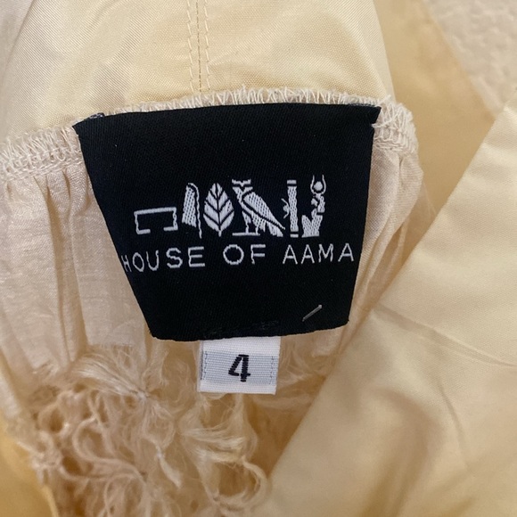 HOUSE OF AAMA Anancy Panelled Silk Maxi Dress Ivory 4 - Picture 11 of 11